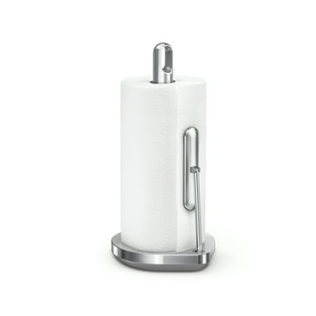 simplehuman Tension Arm Standing Paper Towel Holder, Brushed Stainless Steel