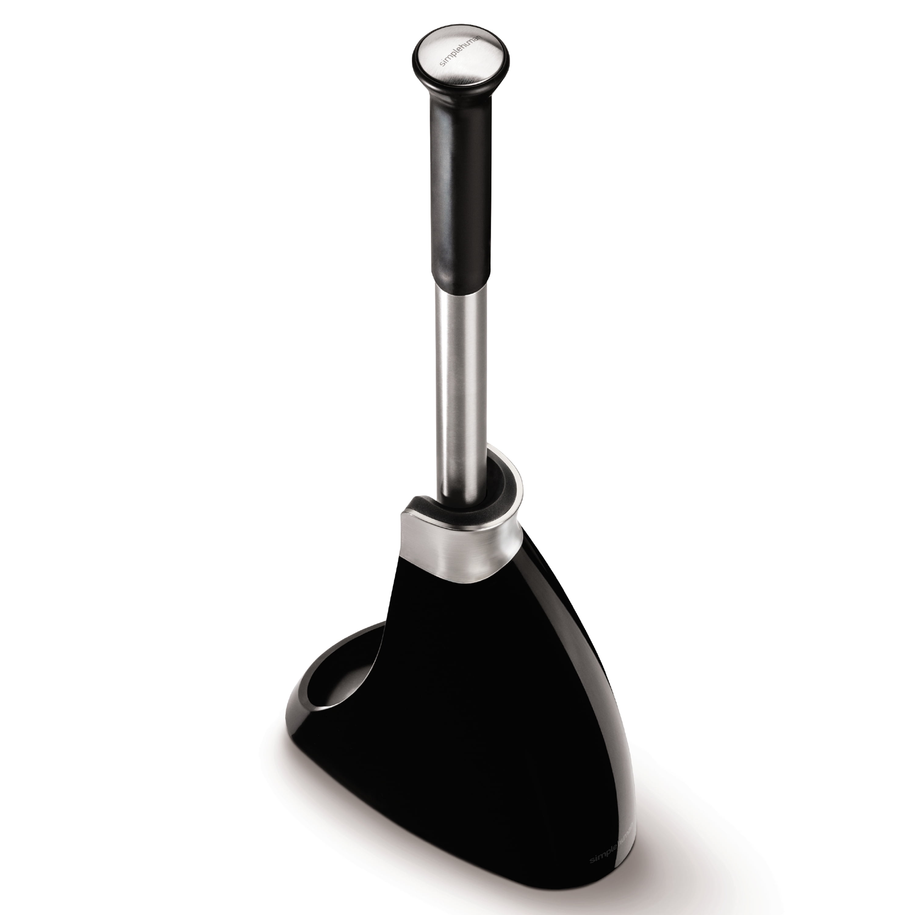 Black Stainless Steel Toilet Brush with Caddy