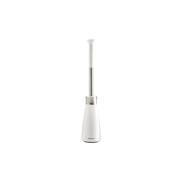 simplehuman Toilet Brush with Caddy, Stainless Steel, White