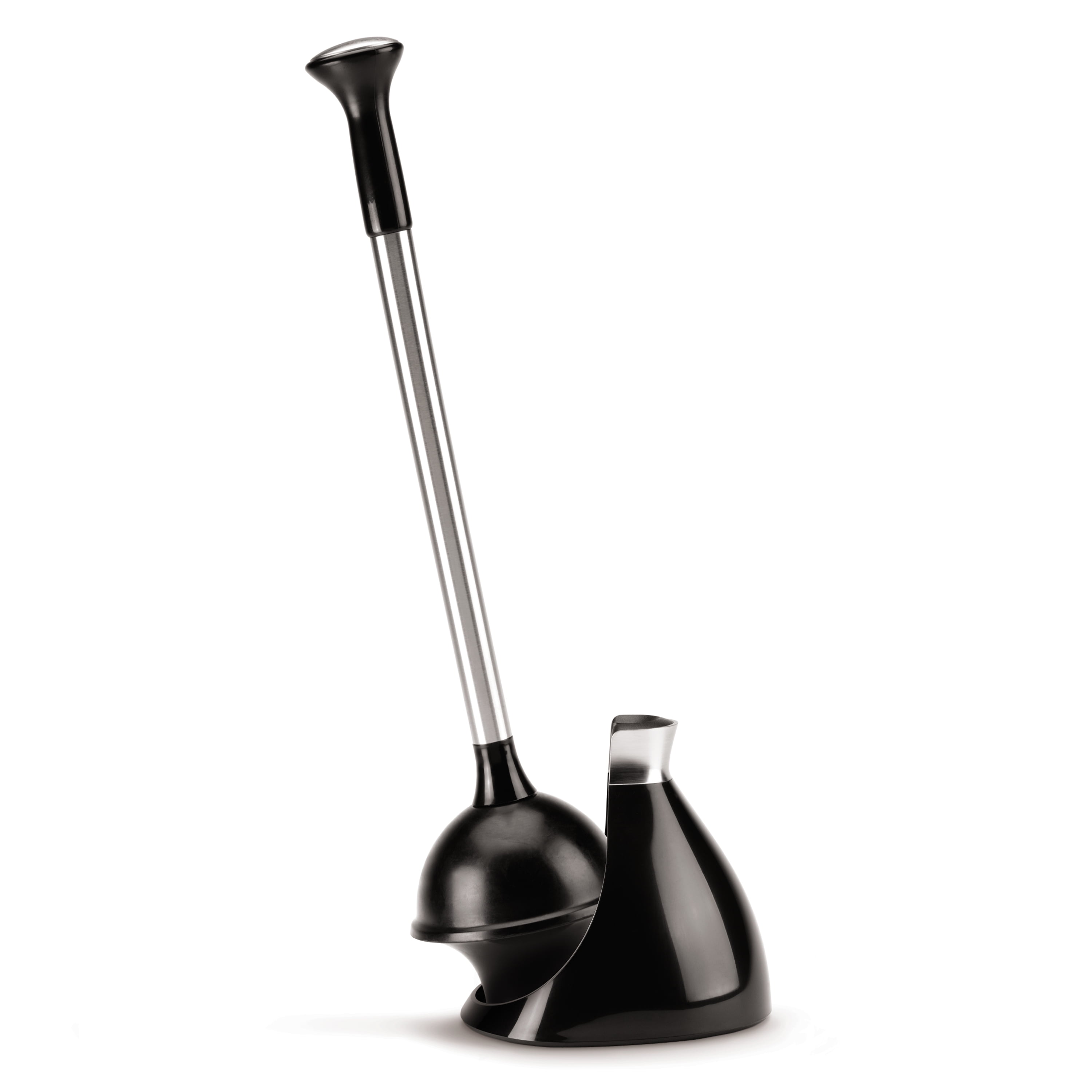  simplehuman Toilet Plunger and Caddy Stainless Steel, Black :  Home & Kitchen