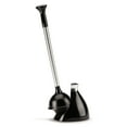 thumbnail image 1 of simplehuman Toilet Plunger and Caddy, Stainless Steel, Black, 1 of 6