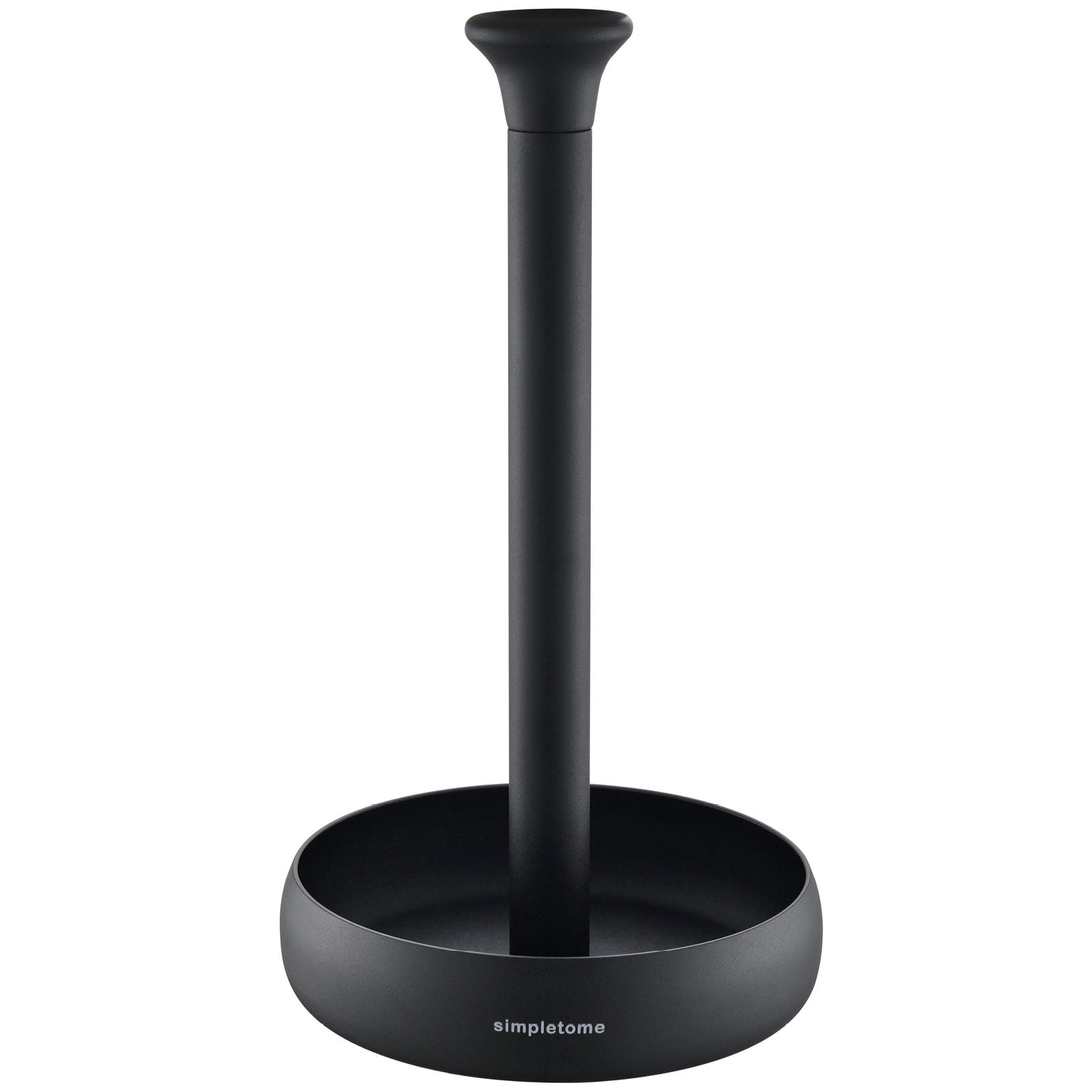 simpletome Paper Towel Holder Countertop ONE HAND Tear Keep It Rolled Up Weighted Base