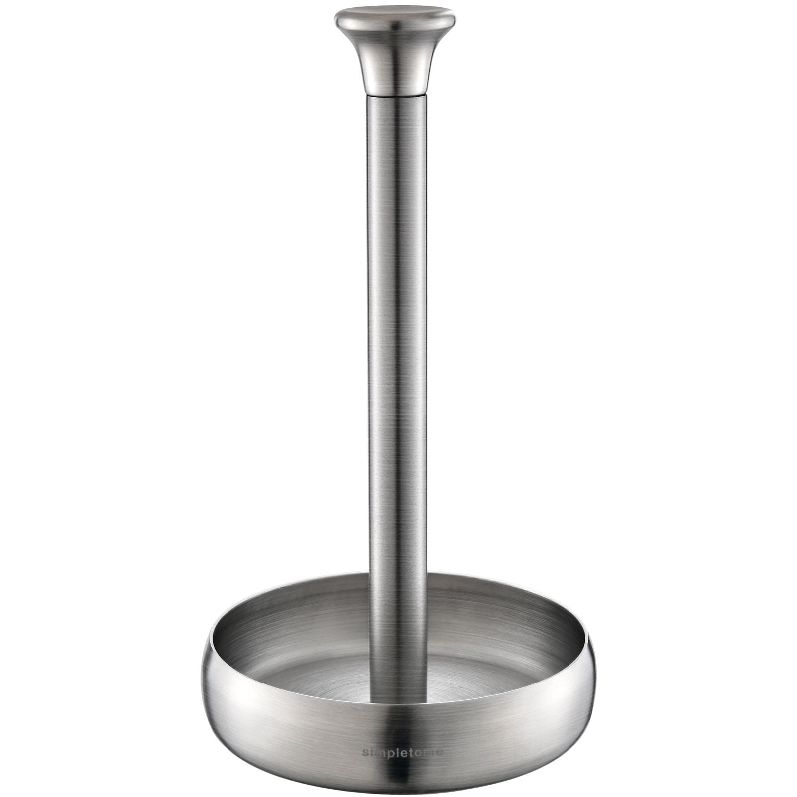 simpletome Paper Towel Holder Countertop ONE HAND Tear Keep It Rolled Up Weighted Base