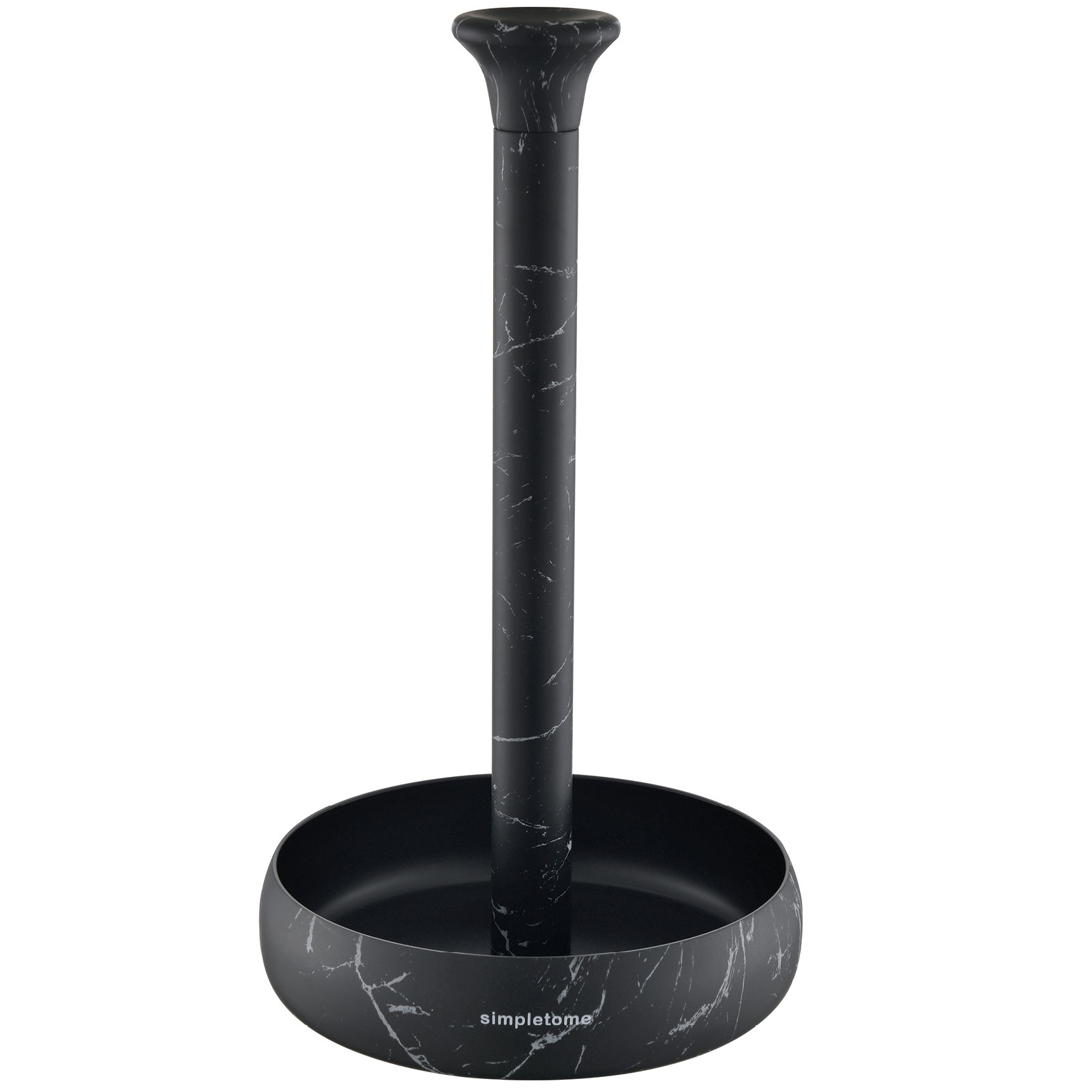 simpletome Paper Towel Holder Countertop ONE HAND Tear Keep It Rolled Up Weighted Base