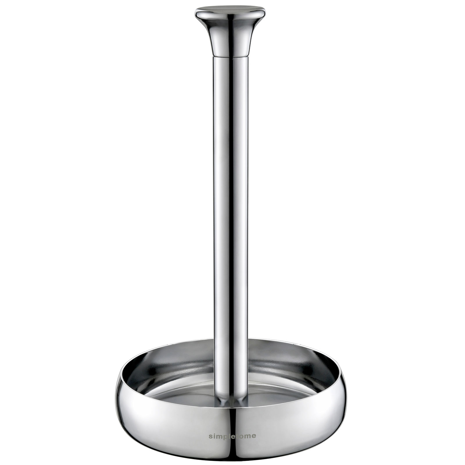 simpletome Paper Towel Holder Countertop ONE HAND Tear Keep It Rolled Up Weighted Base