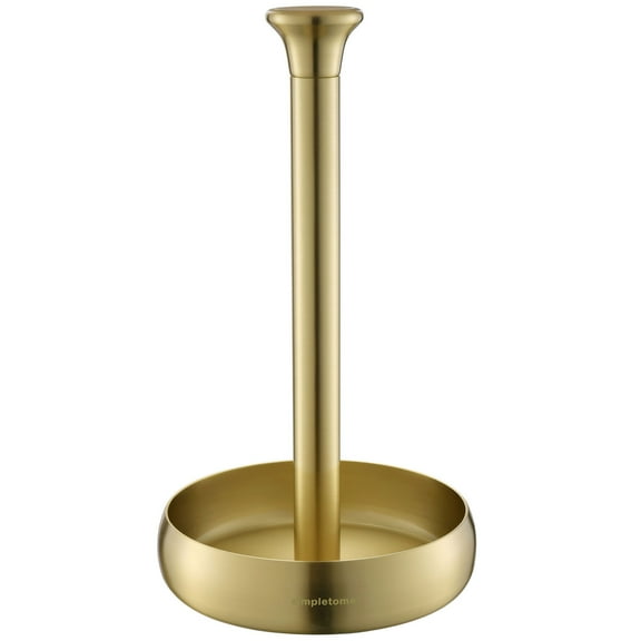 simpletome Paper Towel Holder Countertop ONE HAND Tear Keep It Rolled Up Weighted Base