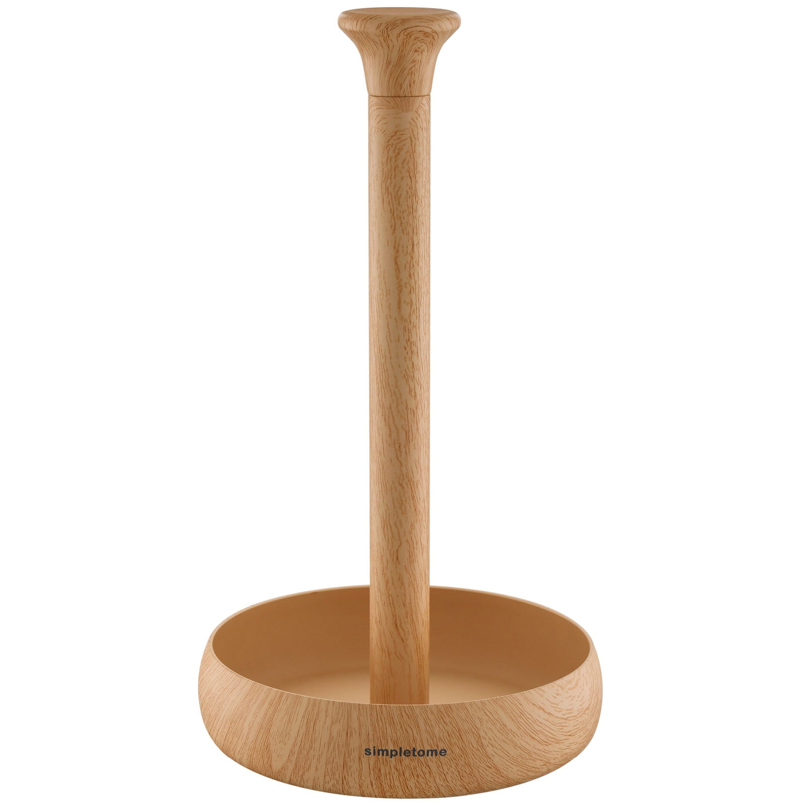 simpletome Paper Towel Holder Countertop ONE HAND Tear Keep It Rolled Up Weighted Base