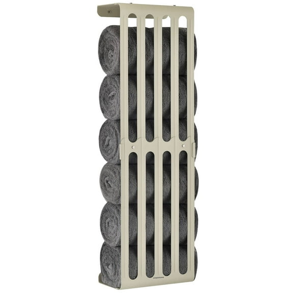 simpletome Towel Storage Rack Adjustable Height Wall Mount Bathroom Shelf Organizer Carbon Steel