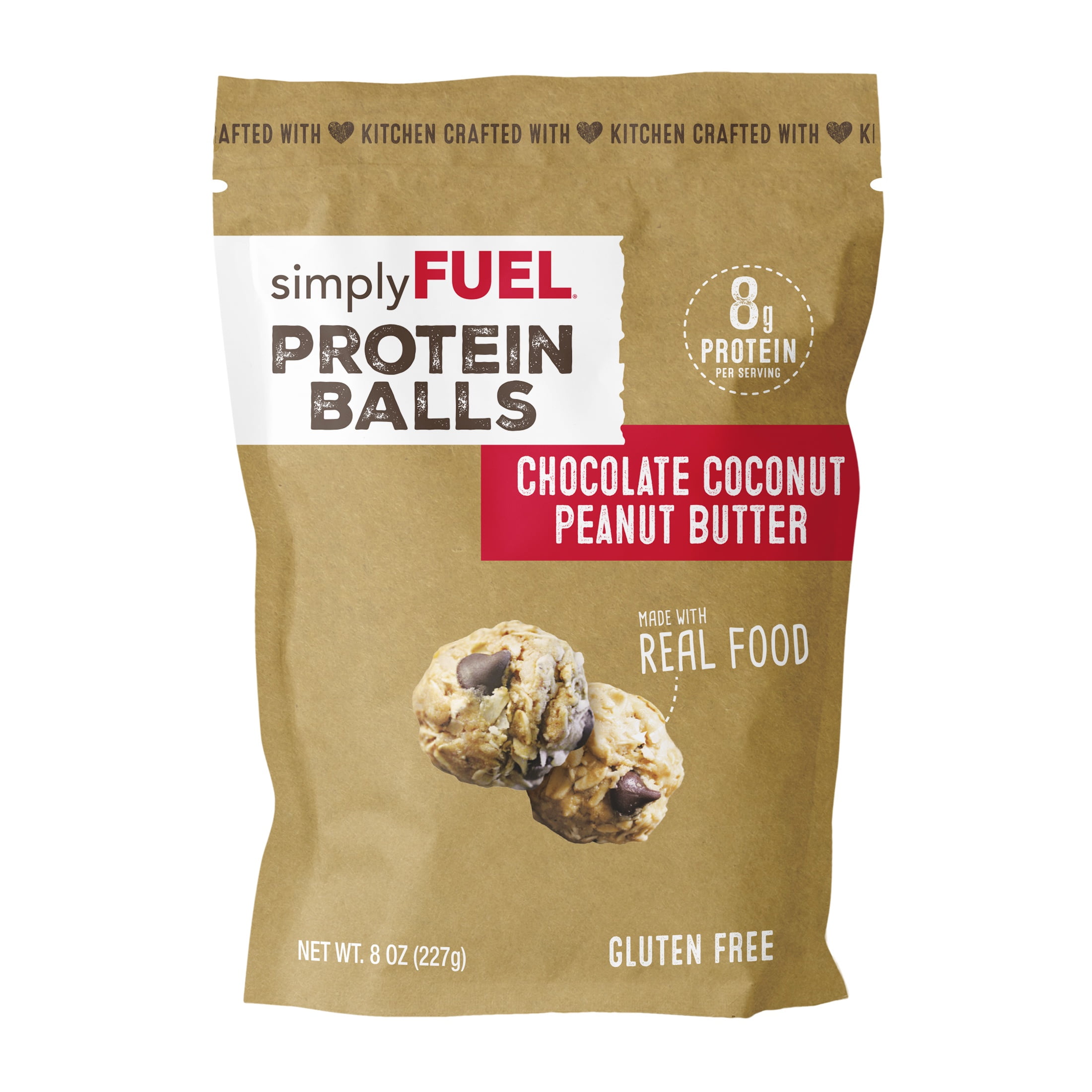 simplyFUEL Protein Balls Chocolate Coconut Peanut Butter 8oz