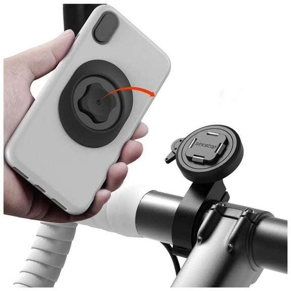 SinceTop Q-Series Bike & Motorcycle Phone Mount  Quick Lock & Release Aluminum Handlebar Holder, Fits 22-32mm, Universal for iPhone & Galaxy