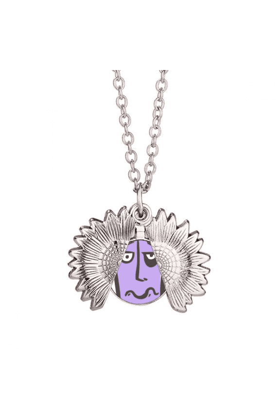 sing fsketch hunger sunflower necklace pendant locket jewelry