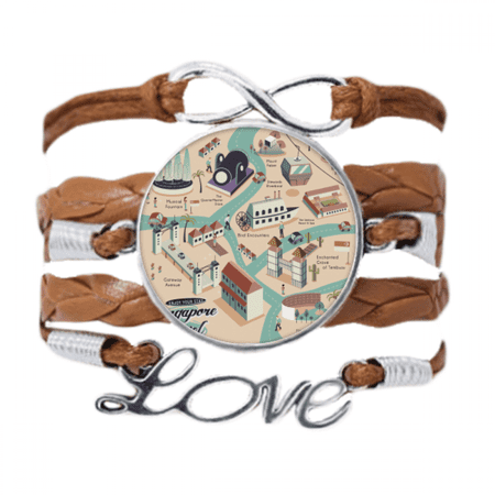 singapore travel sightseeing route bracelet love chain ornament wristband