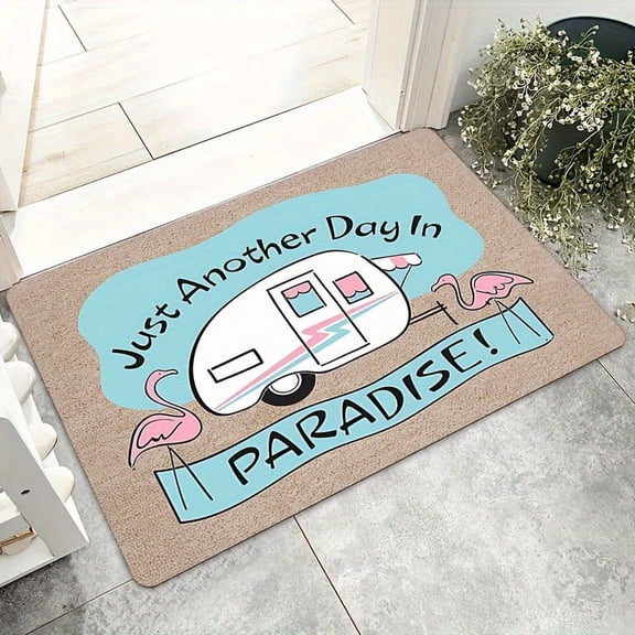 This single-pack camping-themed doormat is made of highly absorbent diatomaceous earth and is machine washable. Suitable for kitchens, hallways, bedrooms, bathrooms, and living rooms.
