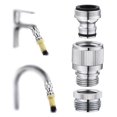 thumbnail image 1 of The sink faucet hose adapter is suitable sink faucet quick connector, GHT3/4 inch adapter, connected to the garden hose, used for portable washing machines/washing machines, showers, pet showers., 1 of 11