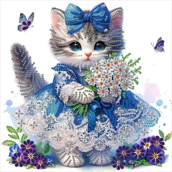 Sinkoo 2 Pack Cat Diamond Art Kits for Adult Teen, Boho Decor Cat Diamond Painting Kits, Crystal Diamond Painting for Home Wall Decoration Gift 12×12inch