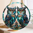 thumbnail image 1 of Sinkoo 2 Pack Boho Decor Two Owls Suncatcher for Window Hanging, Acrylic Sun Catcher for Home Garden Ornaments, Owls Gift for Christmas Family Friends Bird Lovers, 1 of 7