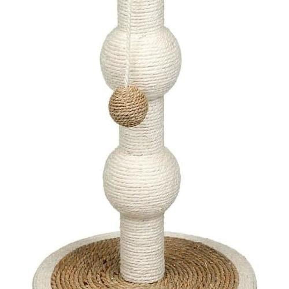 sisal and seagrass orb cat scratching post, 18" h