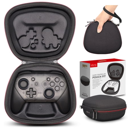 sisma Switch Controller Case Compatible with Official Nintendo Switch Pro Controller, Game Controller Holder Home Safekeeping Protective Cover Travel Storage Case Carrying Bag, Black