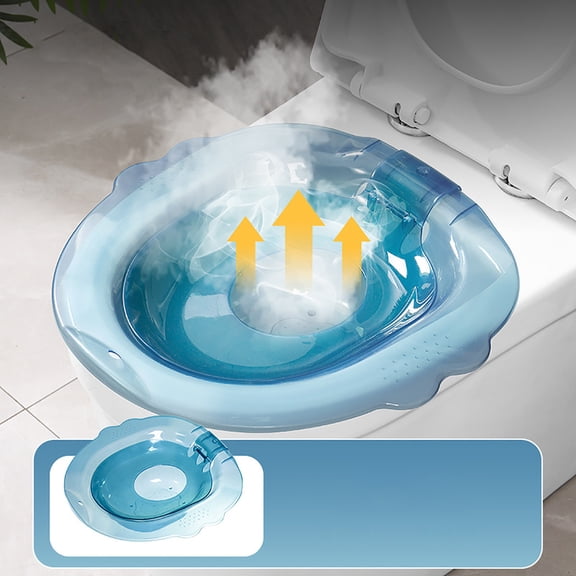 sitz bath for toilet Portable Sitz Bath Tub, Steam Kit for Toilet - Ideal for Postpartum Recovery, Hemorrhoid Treatment & Soothing Sitz Baths, Foldable & Durable