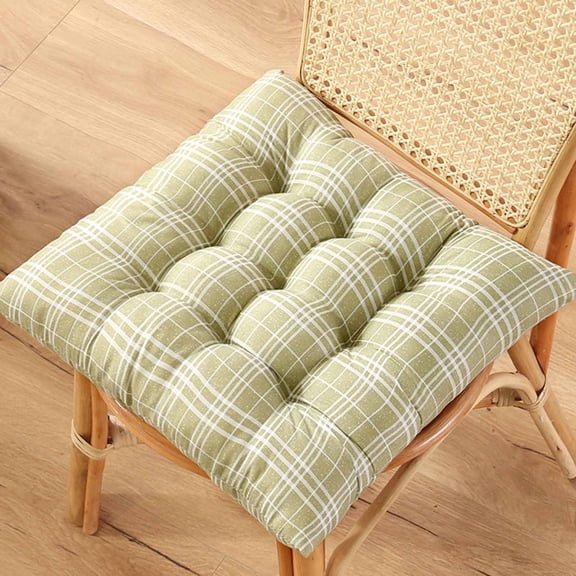 siubich Chair Cushion Pads - Buffalo Gingham Check - Dining Kitchen Office Chair Seat Cushion with Ties - Durable Cotton Fabric - Thick Comfy Poly Fill - Indoor Use - 16x16 in