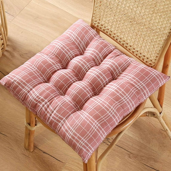 siubich Chair Cushion Pads - Buffalo Gingham Check - Dining Kitchen Office Chair Seat Cushion with Ties - Durable Cotton Fabric - Thick Comfy Poly Fill - Indoor Use - 16x16 in