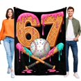 thumbnail image 1 of six seven Throw Blanket Gifts for Fans Lover Girls Boys Women Present Hoodie Him Bed 50"x60", 1 of 6