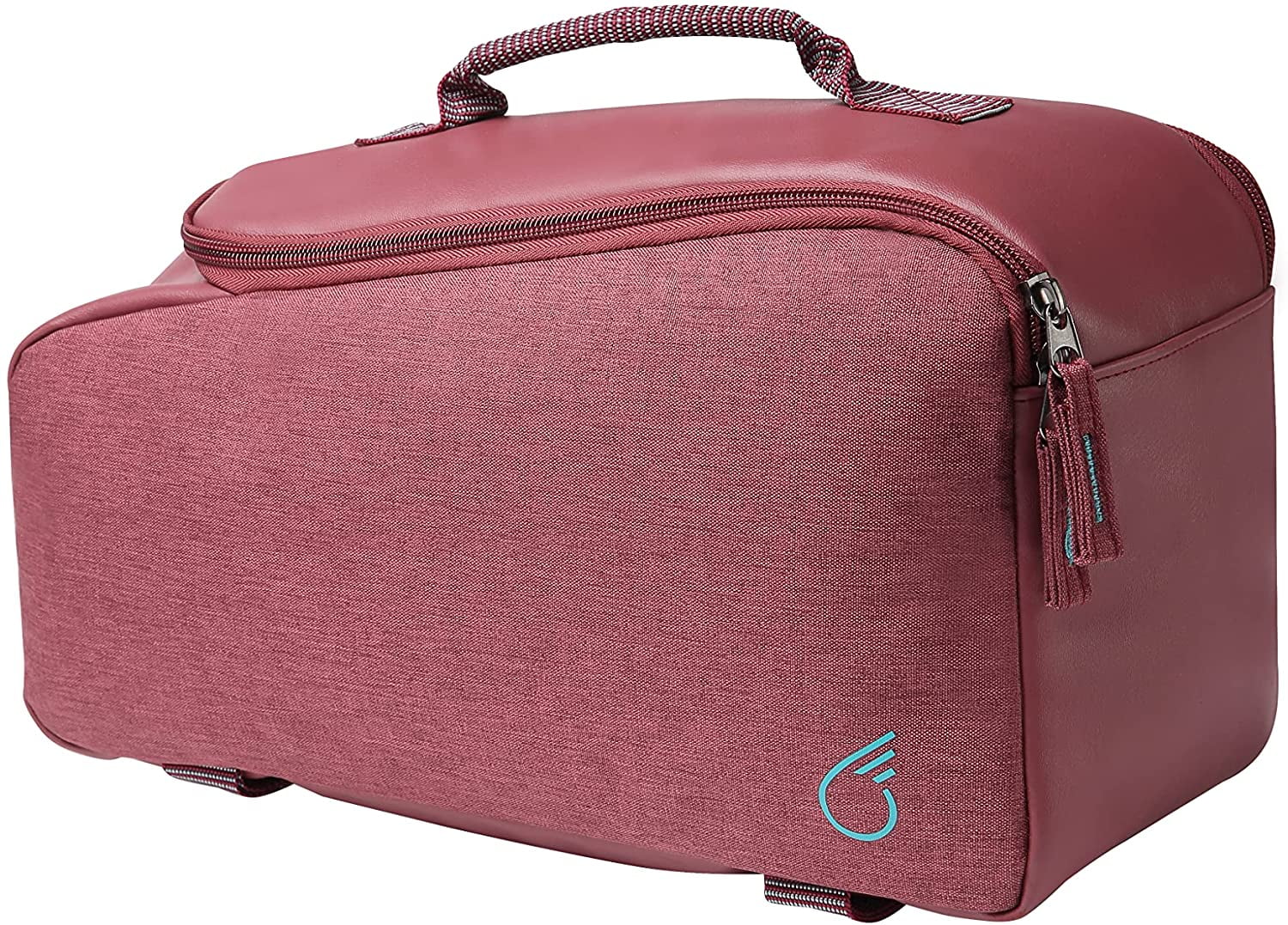 sixthreezero Bicycle Pannier Bag Rear Rack Trunk with Waterproof, Carry Handle, Burgundy