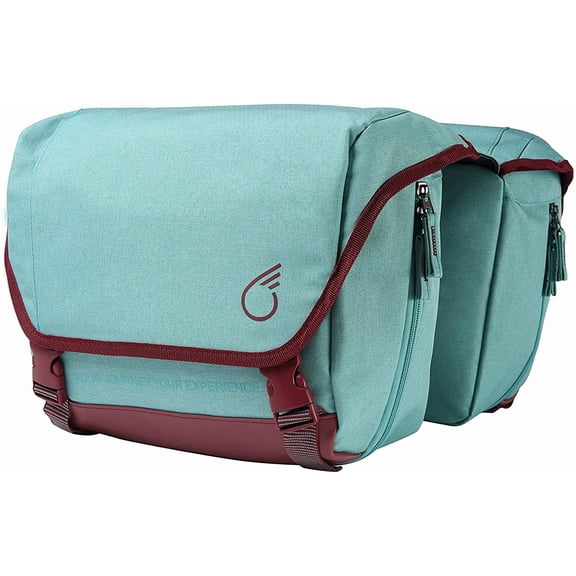 sixthreezero Bicycle Pannier Bag Rear Rack Trunk with Waterproof, Double Sided, Carry Handle, Teal
