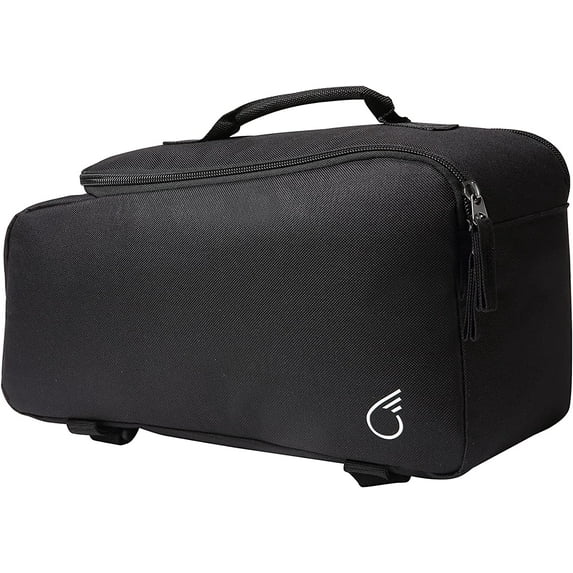 sixthreezero Bike Bag Rear Rack, Waterproof Bicycle Pannier, Carry Handle, Black