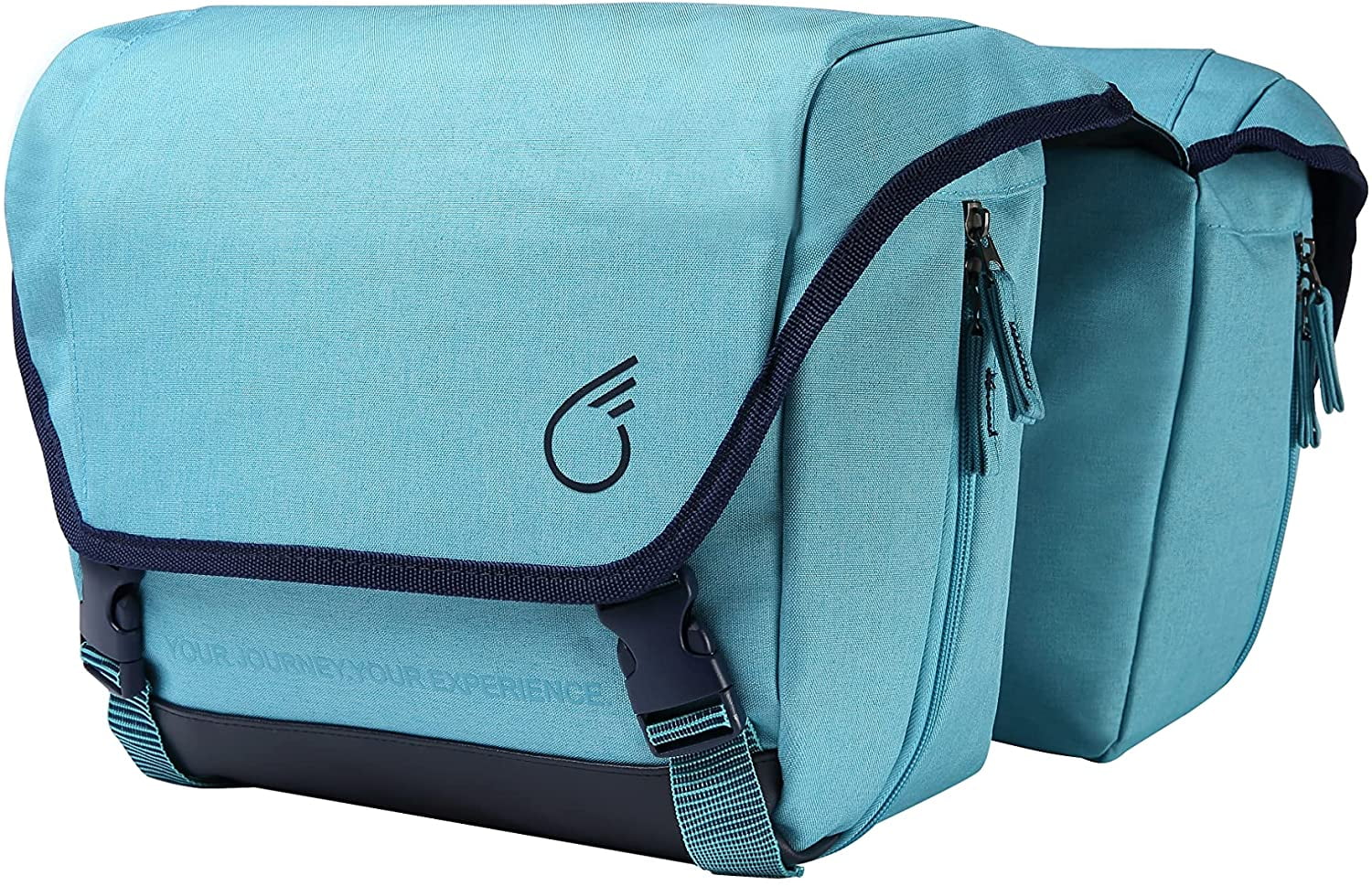 sixthreezero Bike Bag Rear Rack, Waterproof Bicycle Pannier, Double Sided, Carry Handle, Light Blue