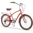 thumbnail image 1 of sixthreezero EVRYjourney Men's 26 In. 7-Speed Speed New Sport Hybrid Cruiser Bicycle, Cherry Shadow, 1 of 1
