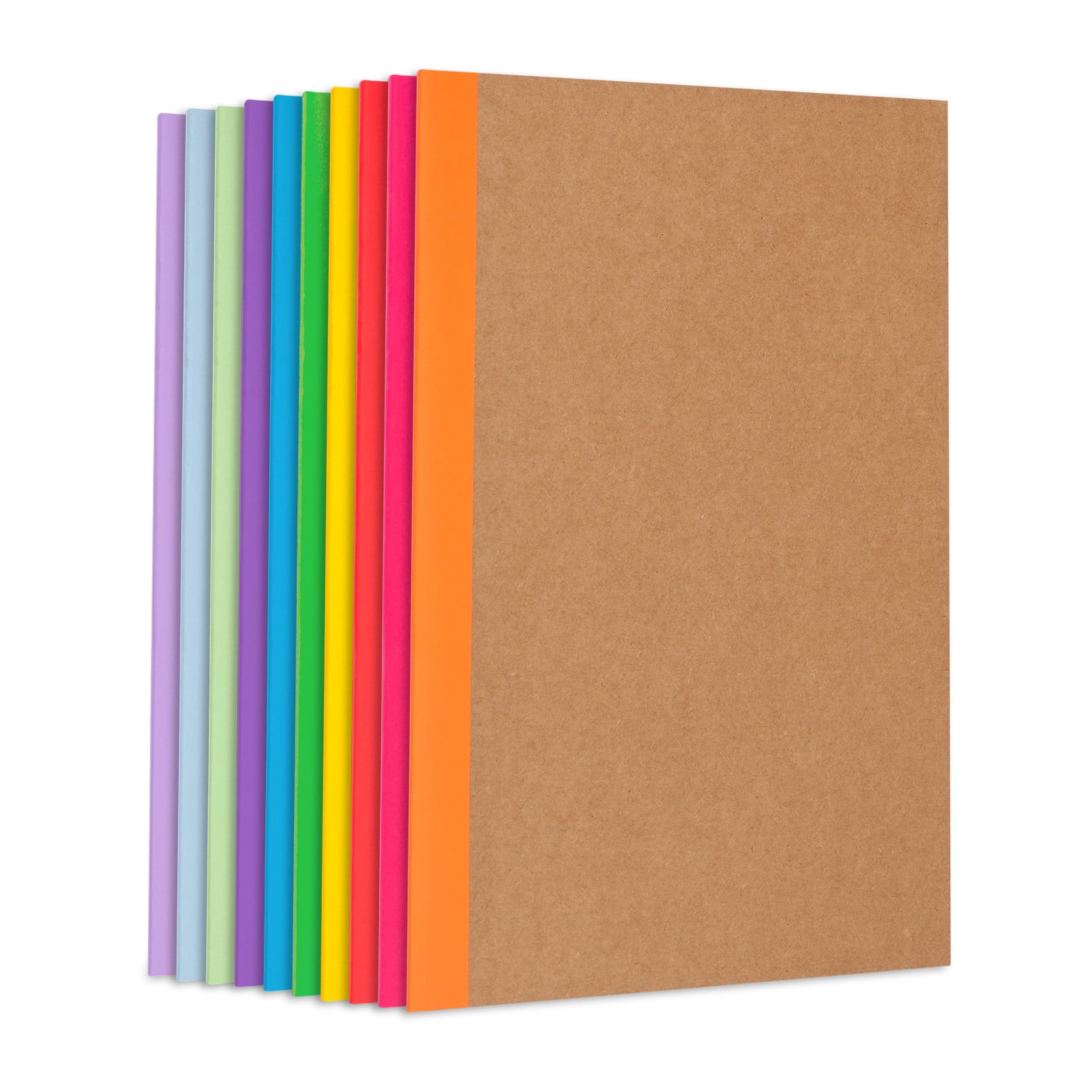 sixwipe 10 Pack Composition Notebooks Bulk, 60 Pages A5 Kraft Notebooks