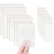 sixwipe 10 Pack Transparent Sticky Notes, 500 Sheets Clear Sticky Notes, 4 Size Translucent Waterproof See-Through Post Note for Book, Annotation, Office, Study, Fridge, No Residue, Repositionable