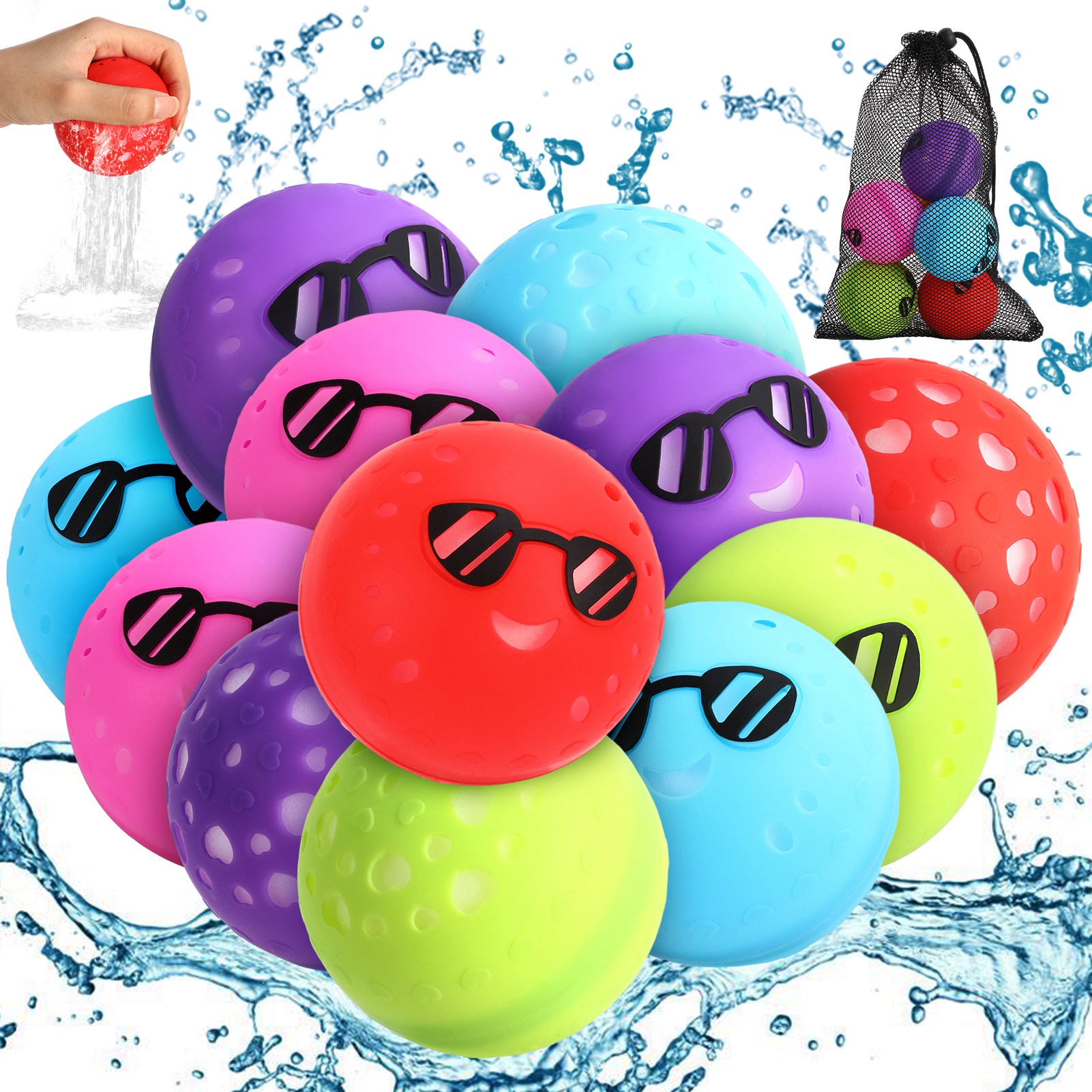 Water Wubble Waterballoon Balls Refillable, Reusable, EasyFill As