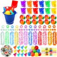 thumbnail image 1 of sixwipe 134Pcs Summer Pool Beach Party Decorations, Party Bag Stuffers Set with Beach Balls, Hawaiian Leis, Sand Bucket and Shovels More for Kids 3-12 Pool Games, 1 of 8