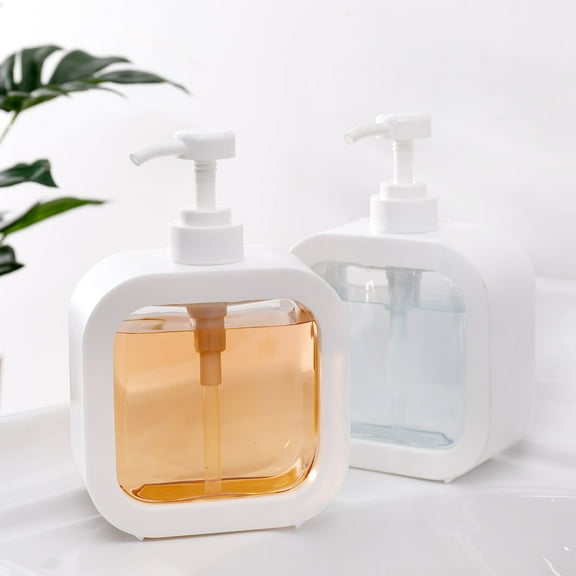 sixwipe 2 Pack Kitchen Hand and Dish Soap Dispenser Set,Soap Dispenser Bottle with Pump, 16.9 Oz Dispenser Bottle for Washing Up Liquid,Hand Wash,Wish,Shampoo,Lotion Dispenser Bottle for Kitchen&Bath