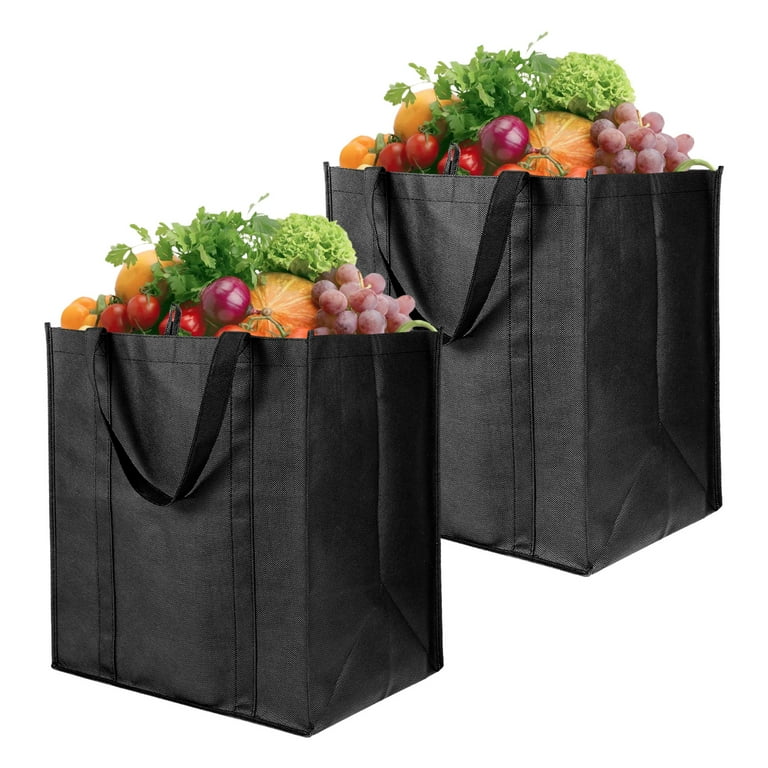 Plastic Black Jumbo Shopping Bags, Grocery Bags, Poly Bags, Multi-Use, –  EcoQuality Store