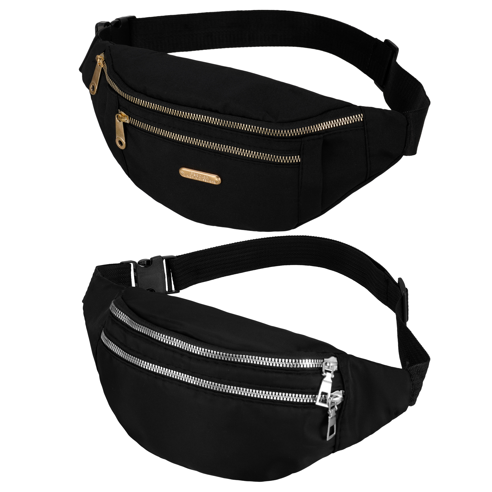 Leather Fanny Pack Waist Bag Adjustable 6 Pockets Adjustable strap up