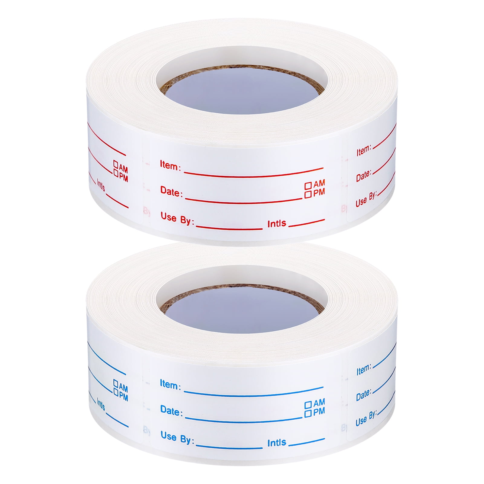 sixwipe 2 Rolls 1000 Pcs Removable Food Stickers, 1 x 2 Inch Food Freezer Lables Reminder Food Storage Labels Prep Canning Labels for Jars, Pantry and Meal Containers