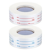 sixwipe 2 Rolls 1000 Pcs Removable Food Stickers, 1 x 2 Inch Food Freezer Lables Reminder Food Storage Labels Prep Canning Labels for Jars, Pantry and Meal Containers
