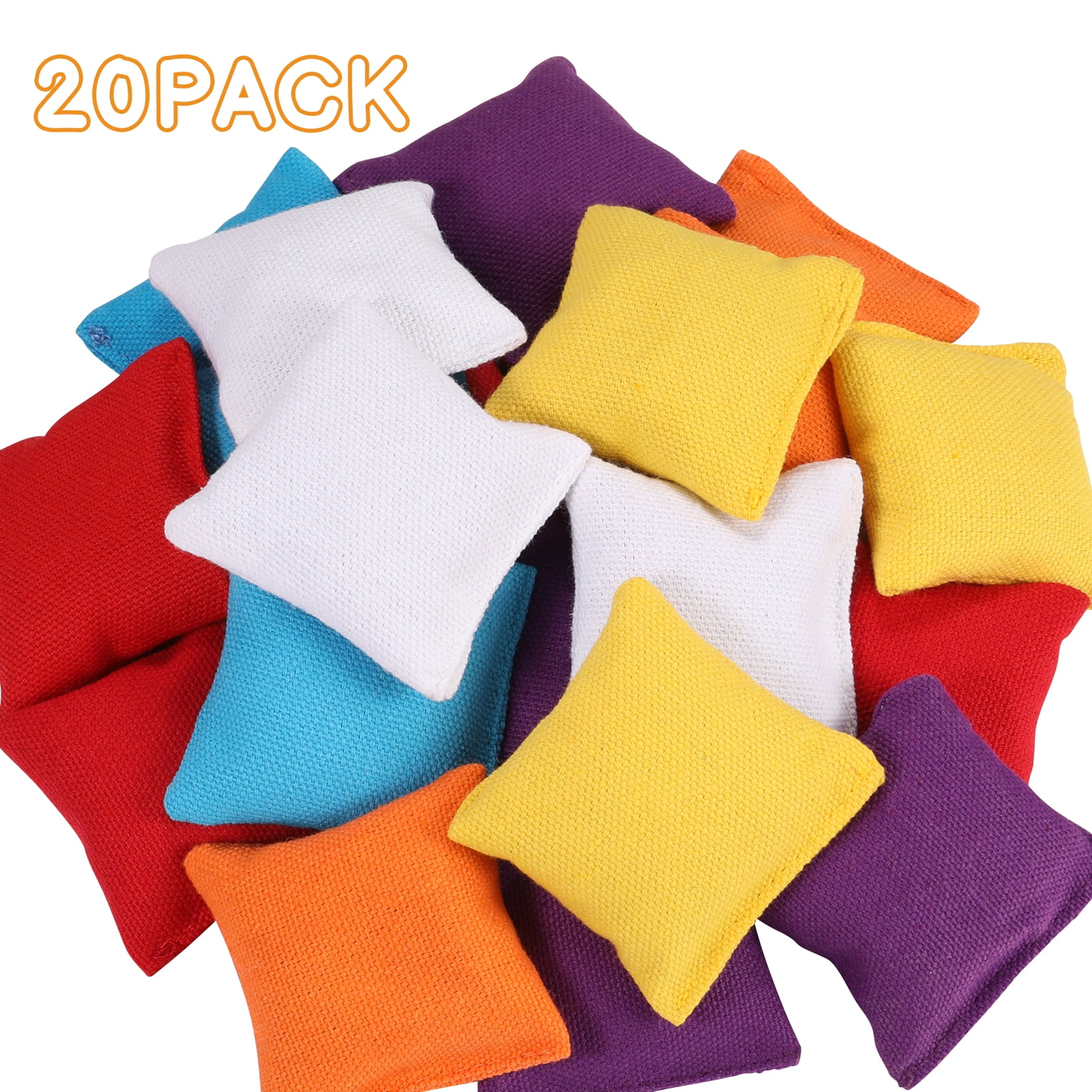 Sixwipe 20 Pack Mini Bean Bags Set for Kids, Nylon Sports