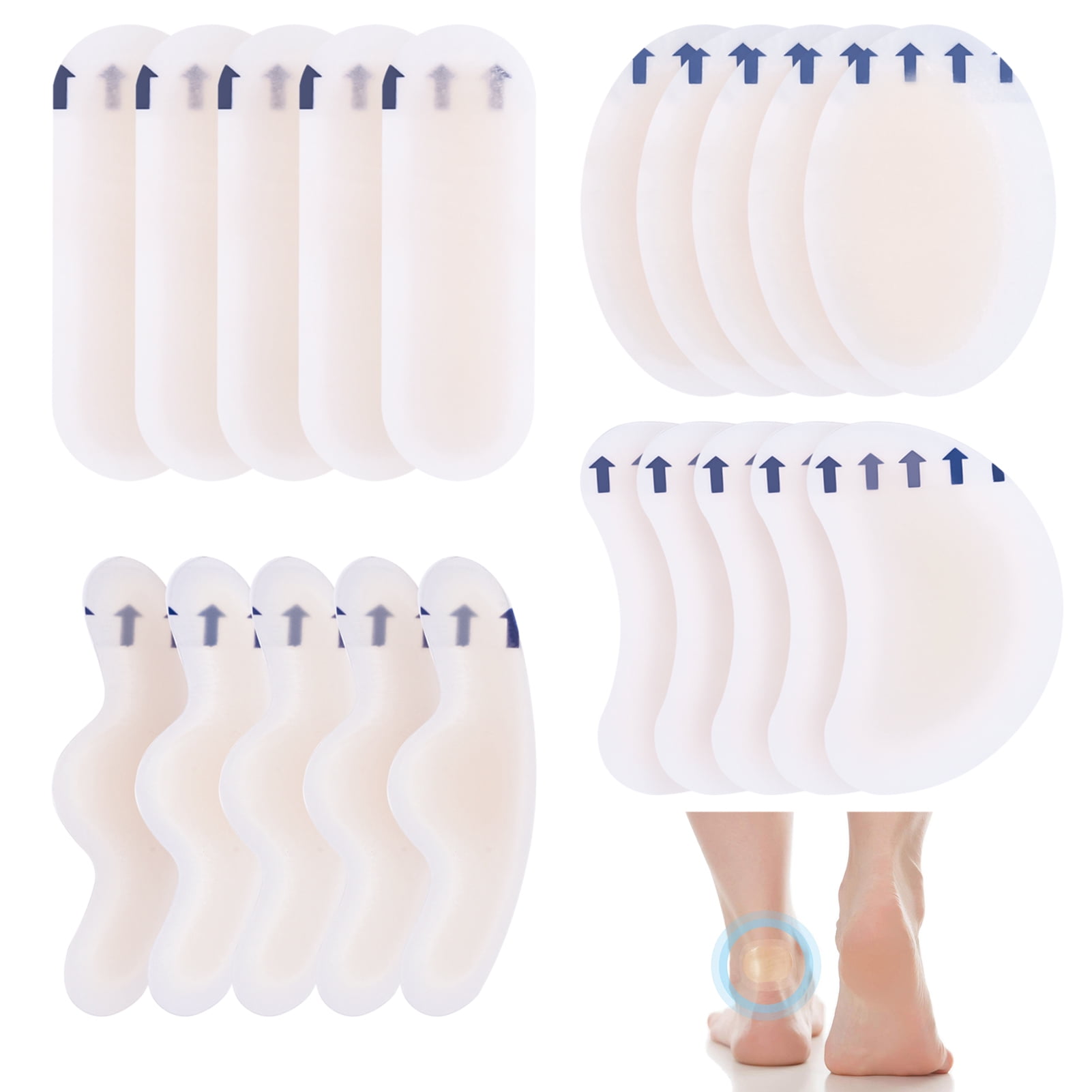 sixwipe 20 Pcs Blister Bandages, Blister Pads Gel Blister Cushions, Blister Gel Guard