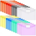 thumbnail image 1 of Sixwipes 24 Pack Plastic File Folders with Snap Button Closure, A4 Document Envelopes for School, Office, Hom, Poly Filing Folders, Letter Size, Assorted Colors, 1 of 7