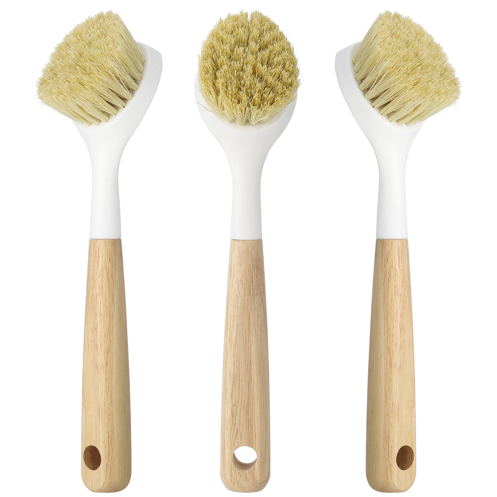 OAVQHLG3B Long Handle Dish Brush with 2 Replaceable Scrubbers