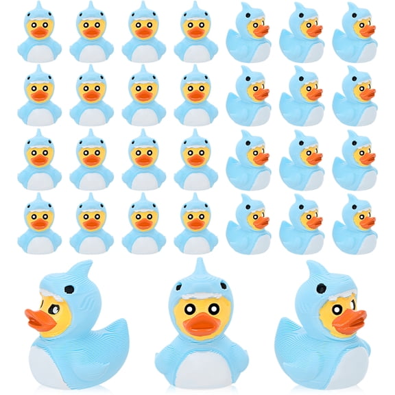 sixwipe 30 Pcs Miniature Shark Resin Ducks Figurines for Crafts Making DIY Miniature Landscape Micro Decor Gifts