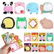 sixwipe 32 Pcs 640 Sheets Cute Sticky Notes, Cartoon Sticky Notes, Animals Shape Sticky Notes, Self-Stick Memo Pads for Students Home Office Roommates Tab Supplies
