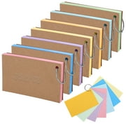 sixwipe 350 Pcs Index Cards, 3 x 5 Inches Colored Flash Cards with Ring, Punched Lined Flashcards Ruled Index Cards Notecards Study Cards for Studying, Learning, Memory