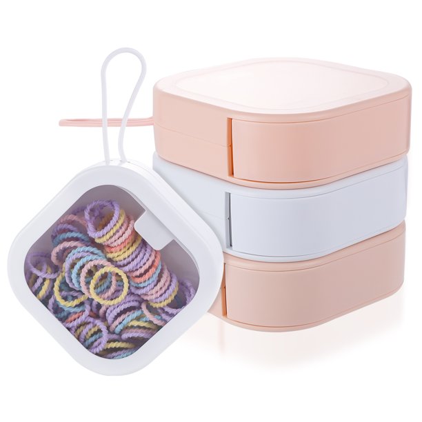 sixwipe 4 Pcs Hair Tie Organizer, Portable Travel Qtip Holder