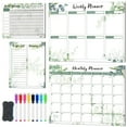 thumbnail image 1 of sixwipe 4 Pcs Magnetic Planner Whiteboard with 8 Markers and 1 Eraser, Fridge Calendar Set, Monthly Weekly Planner Whiteboard, Shopping List White Board, 1 of 7
