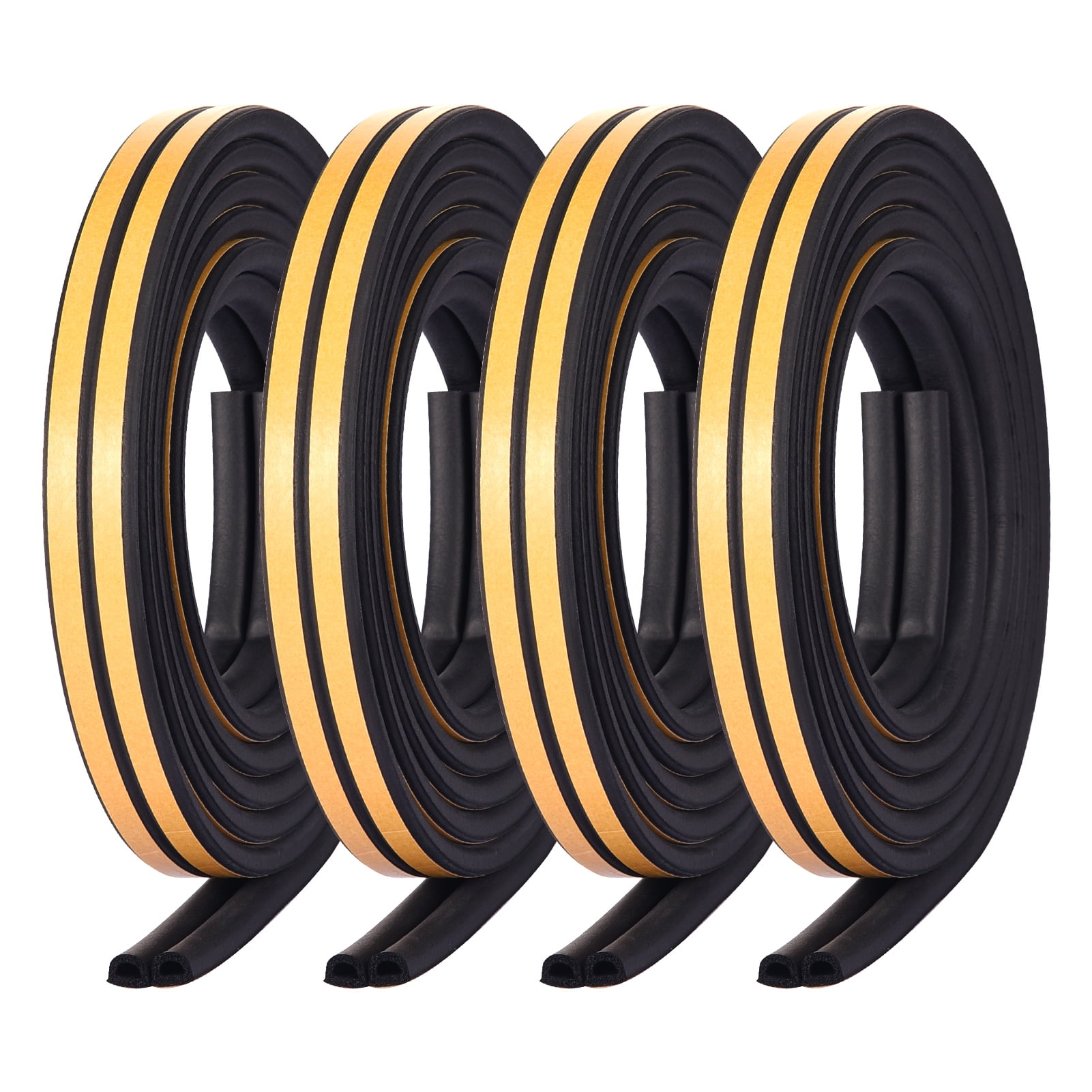sixwipe 4 Pcs Weather Stripping Door Seal Strip, 32.8 ft Adhesive Door